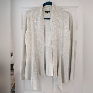 Verve Ami White Knit Shawl Sweater